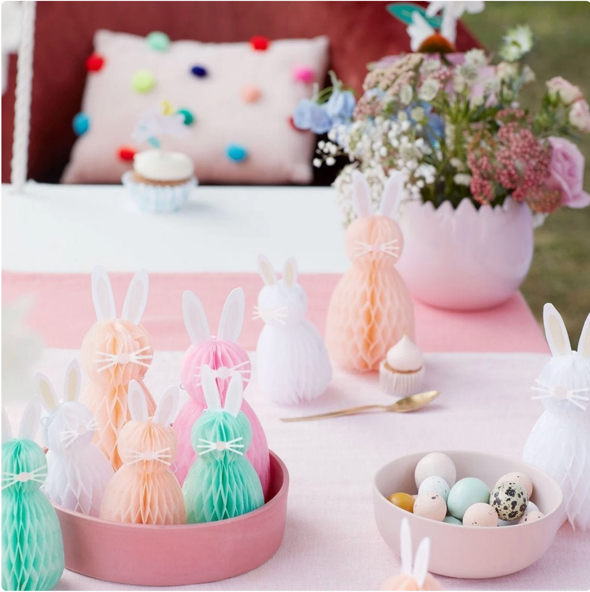 HONEYCOMB - Bunny Easter Decorations - 8 stk