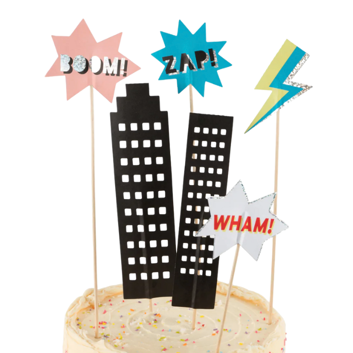 SUPERHELT - Cake Topper (6 deler)