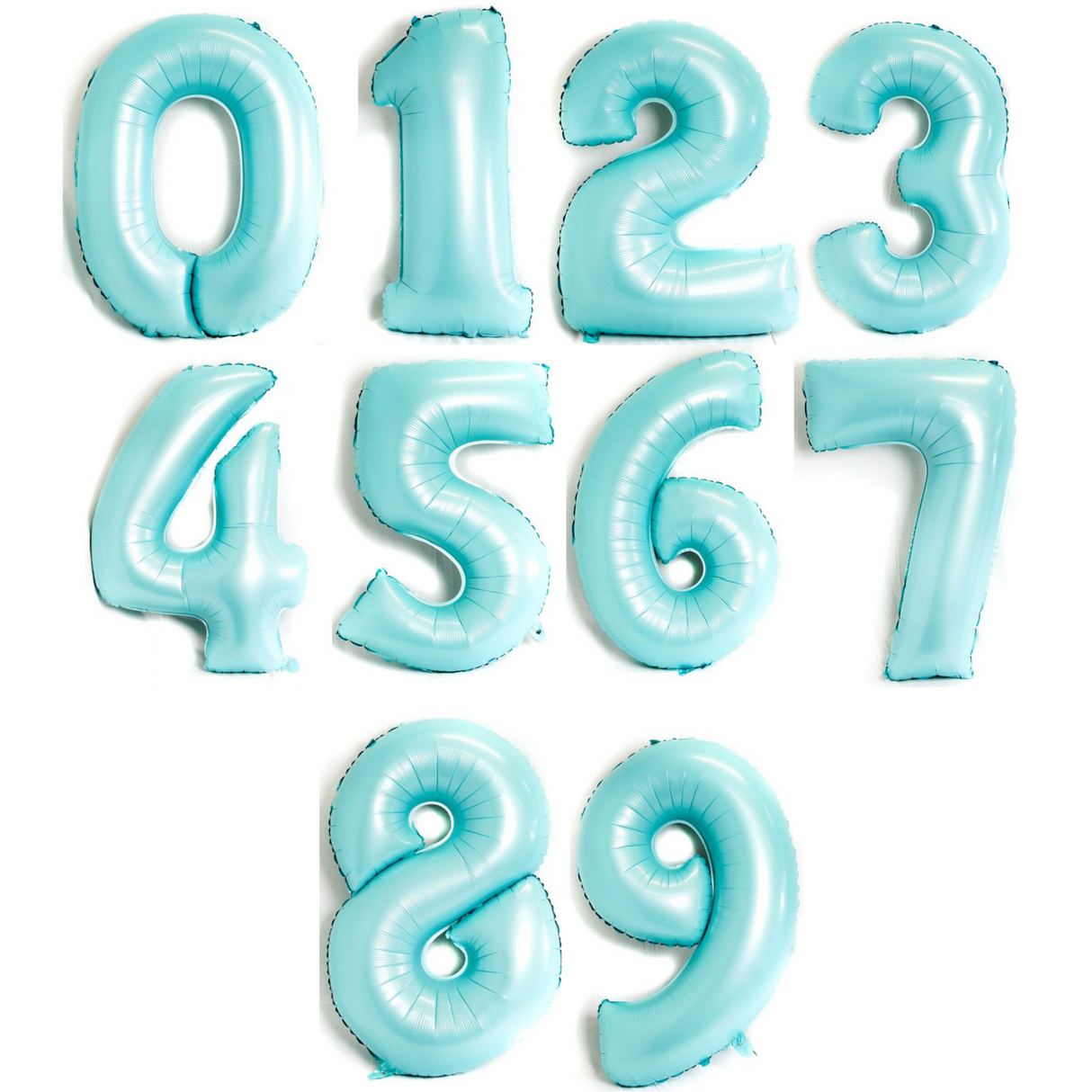 TALLBALLONG MATT LYSEBLÅ (100 cm)