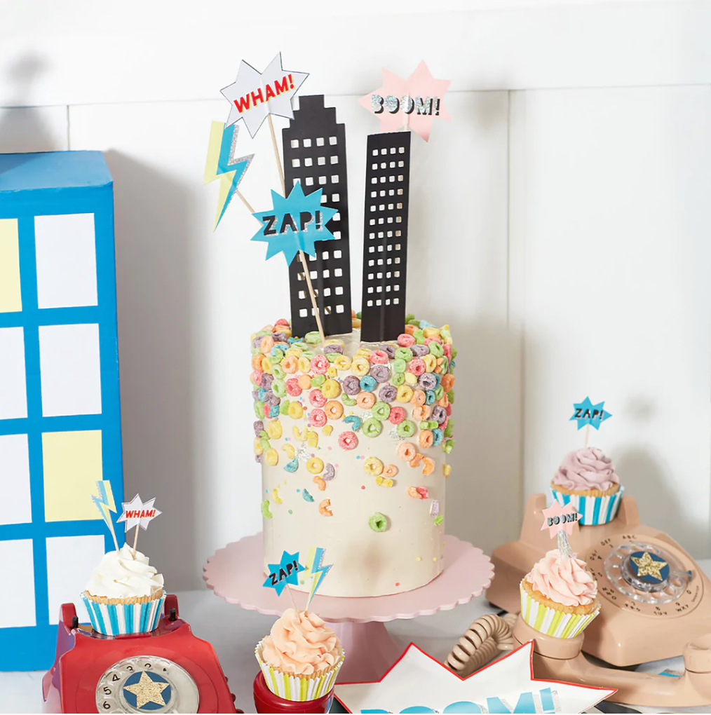 SUPERHELT - Cake Topper (6 deler)