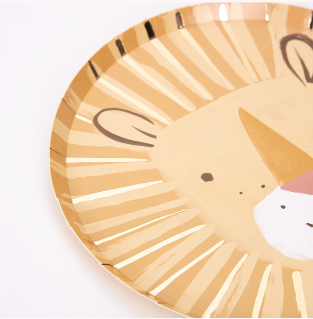 SAFARI LØVE TALLERKEN 8 STK