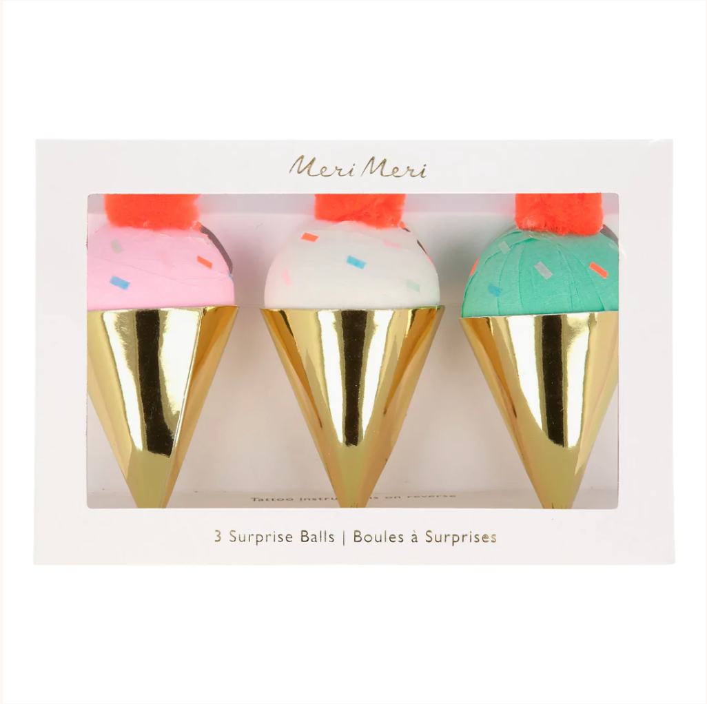 ISKREM - Surprise Balls (x 3) - fra Meri Meri