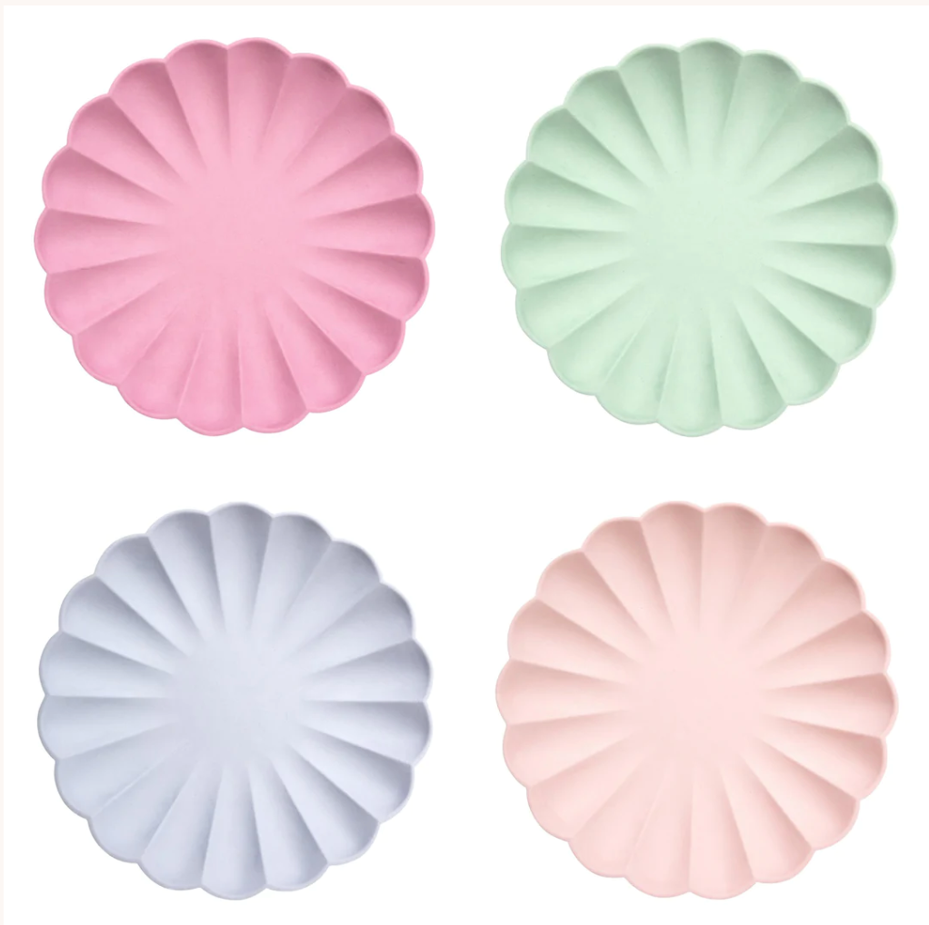 TALLERKEN - Mixed Simply Eco Large(x8) - fra Meri Meri