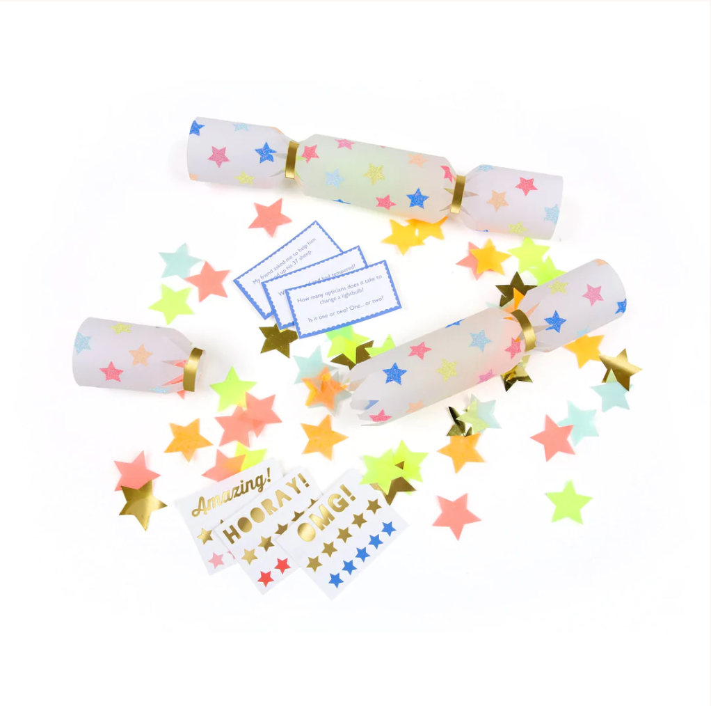 SMELLBONGBONGER - Multicolor Star Confetti - crackers fra Meri Meri