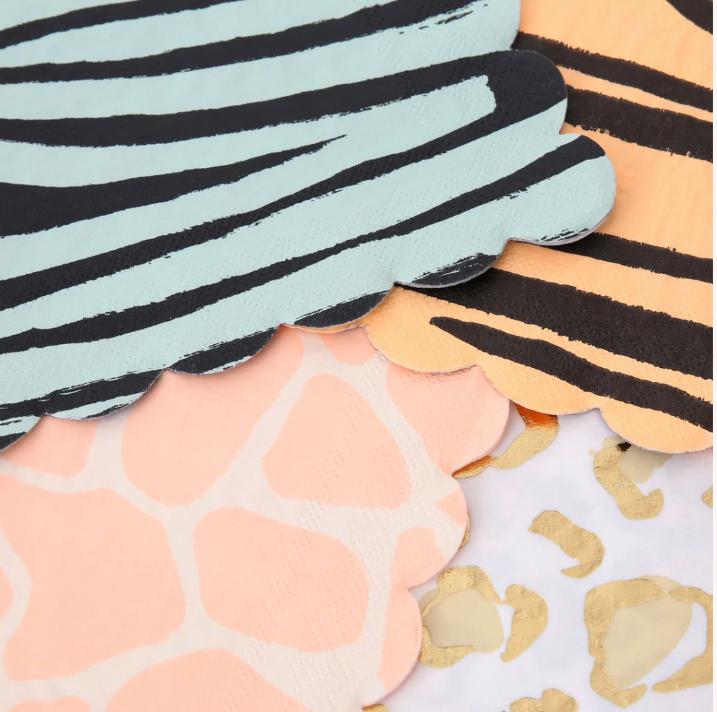 SAFARI DYREPRINT SERVIETTER 16 STK