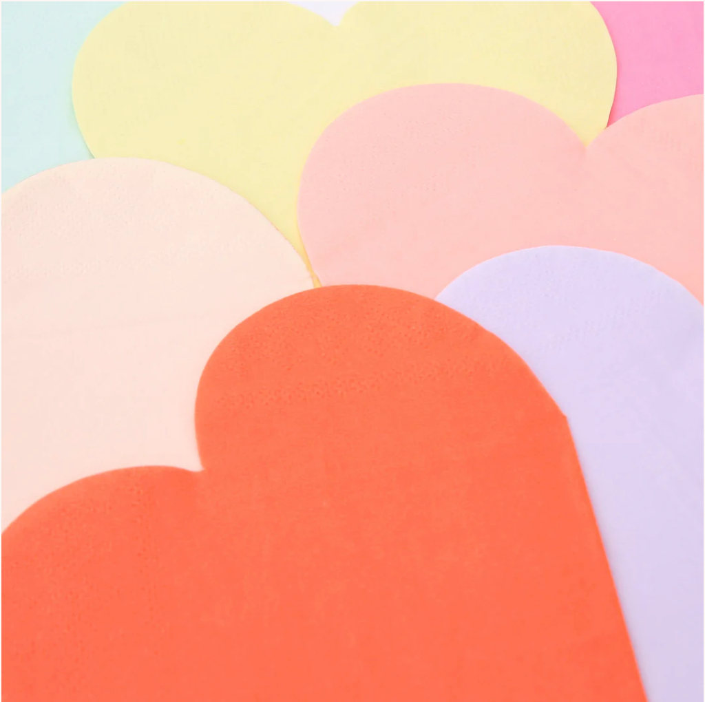 Party Palette Heart Small Napkins (x 20)