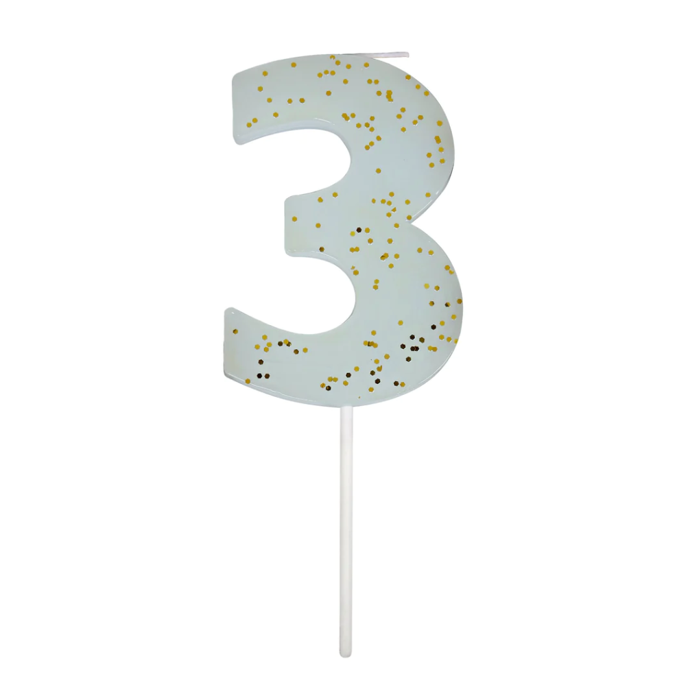 Coloured Number Candles 3