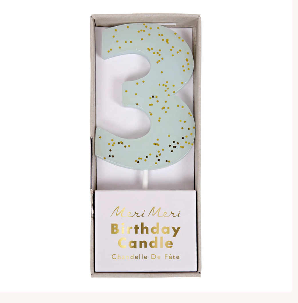 Coloured Number Candles 3