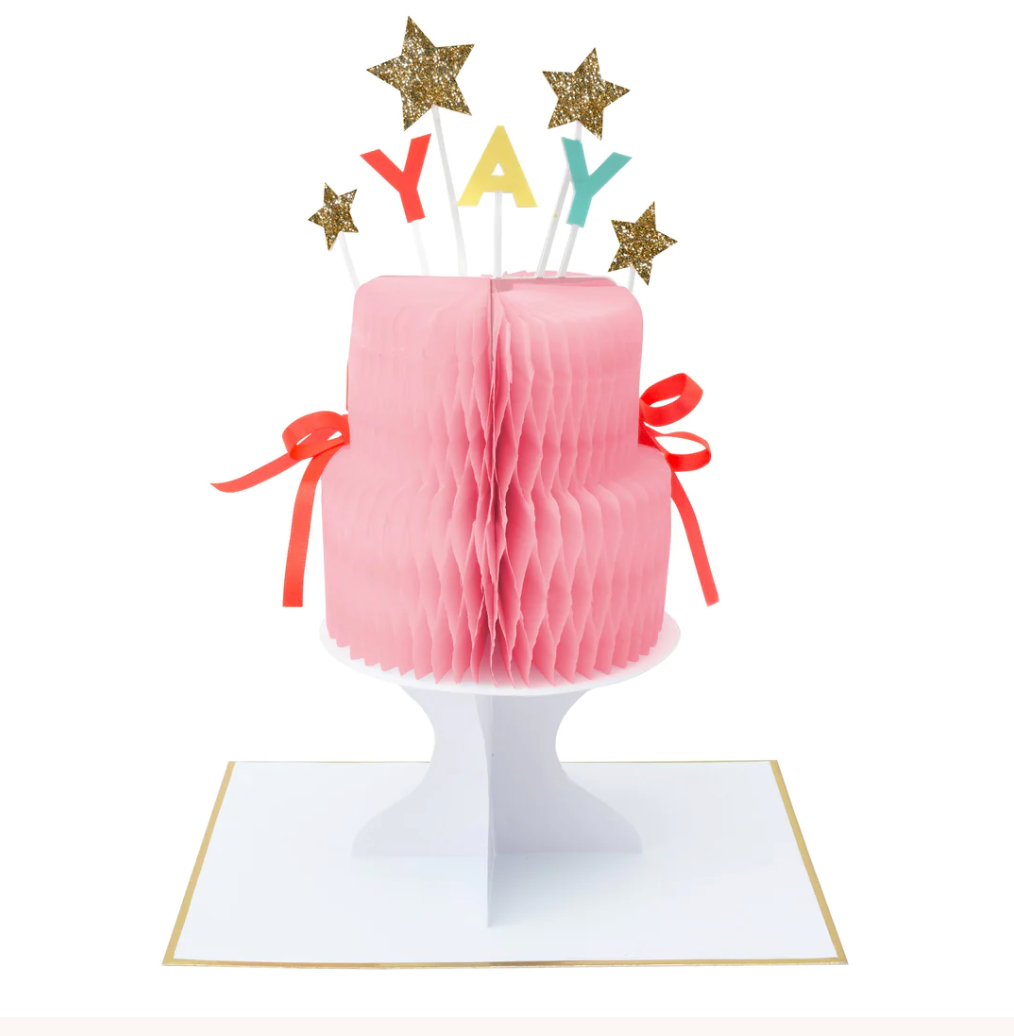 Yay! Cake Stand-Up Birthday Card