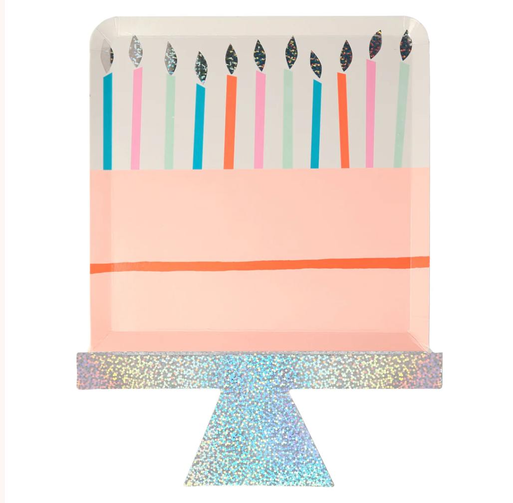 Birthday Cake Plates (x 8)