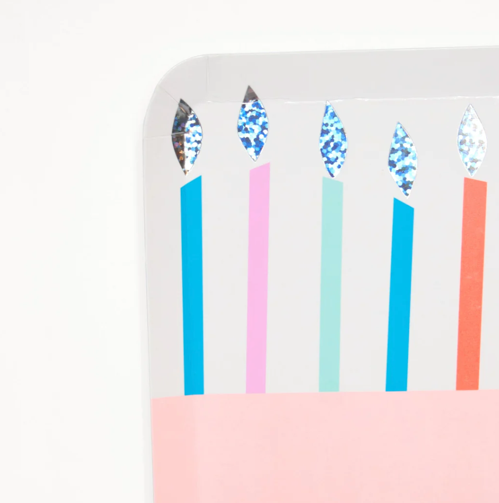 Birthday Cake Plates (x 8)