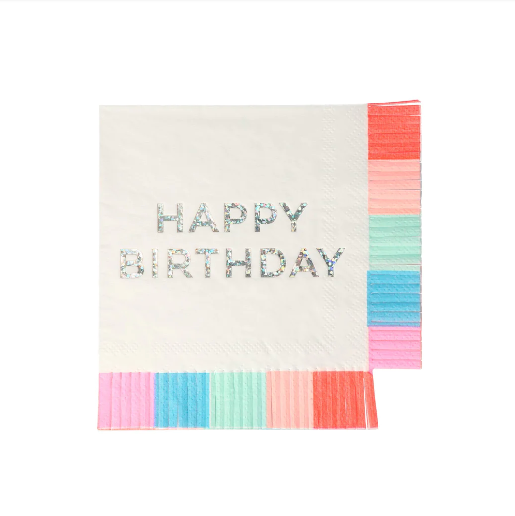 Birthday Fringe Small Napkins (x 16)