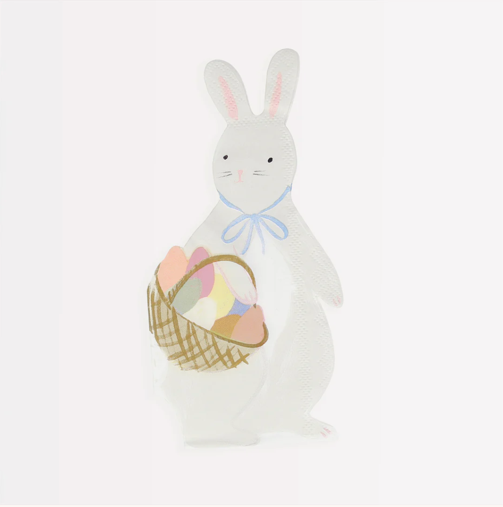 Bunny With Basket Napkins (x 16)