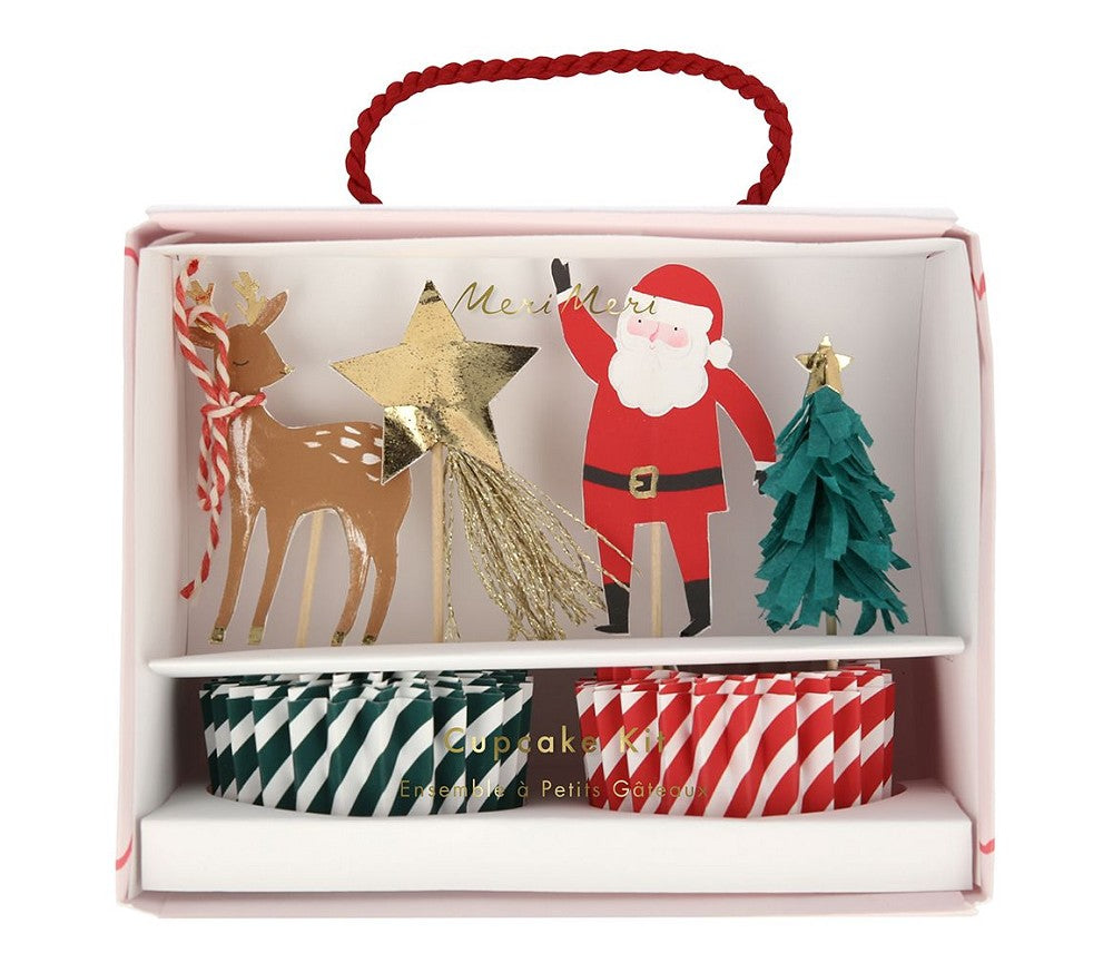 JUL - Cupcake kit julefigurer (x24) - fra Meri Meri
