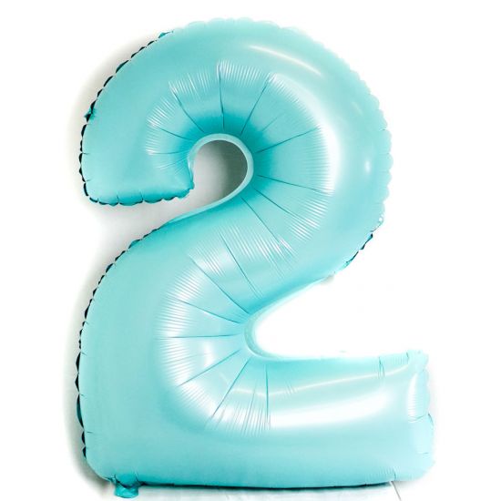 TALLBALLONG MATT LYSEBLÅ (100 cm) MED MINI TASSELS