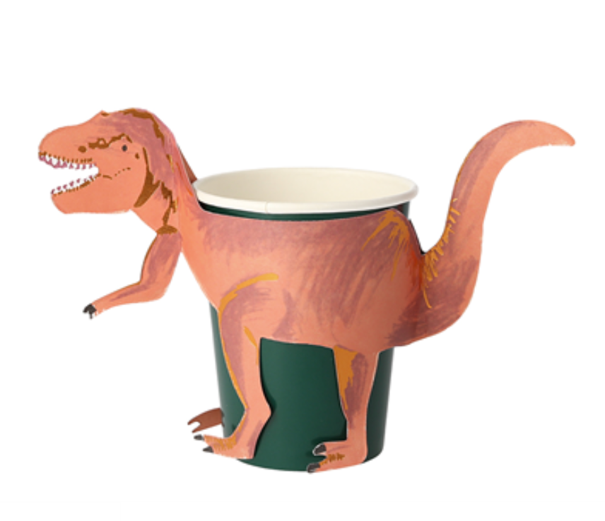Pappkopper, dinosaur, 8 stk