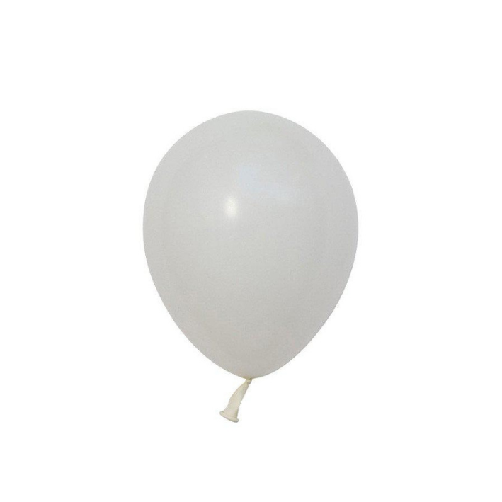 WHITE  - 12 CM (10 STK) MINIBALLONGER