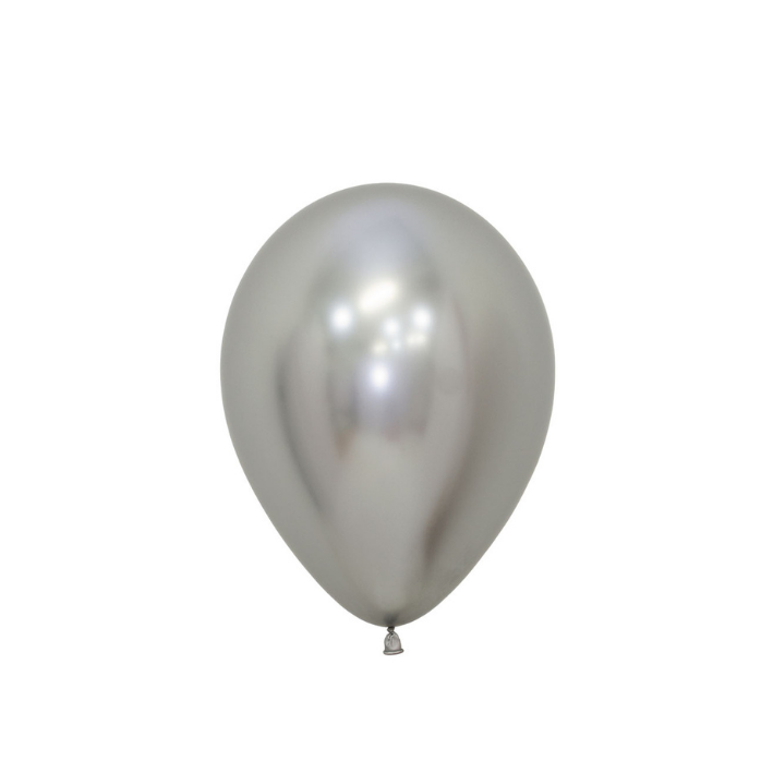 SILVER - 12 CM (10 STK) MINIBALLONGER