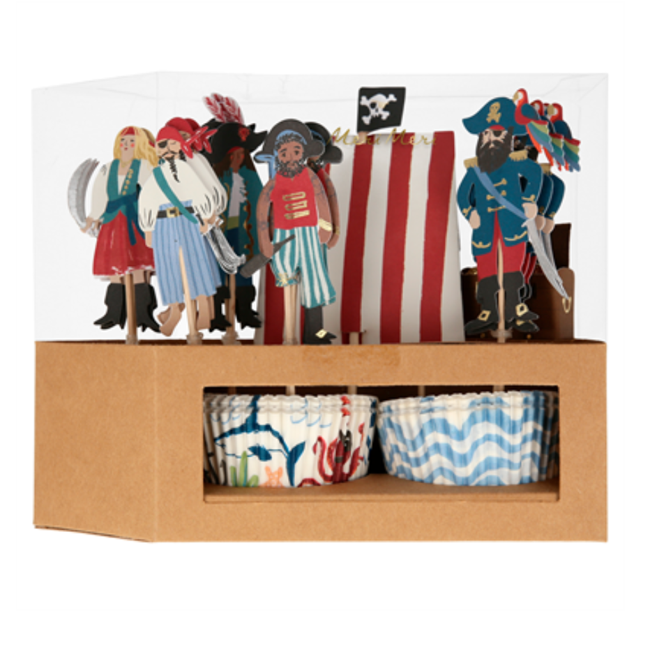 PIRAT - Cupcake Kit sjørøver - fra Meri Meri