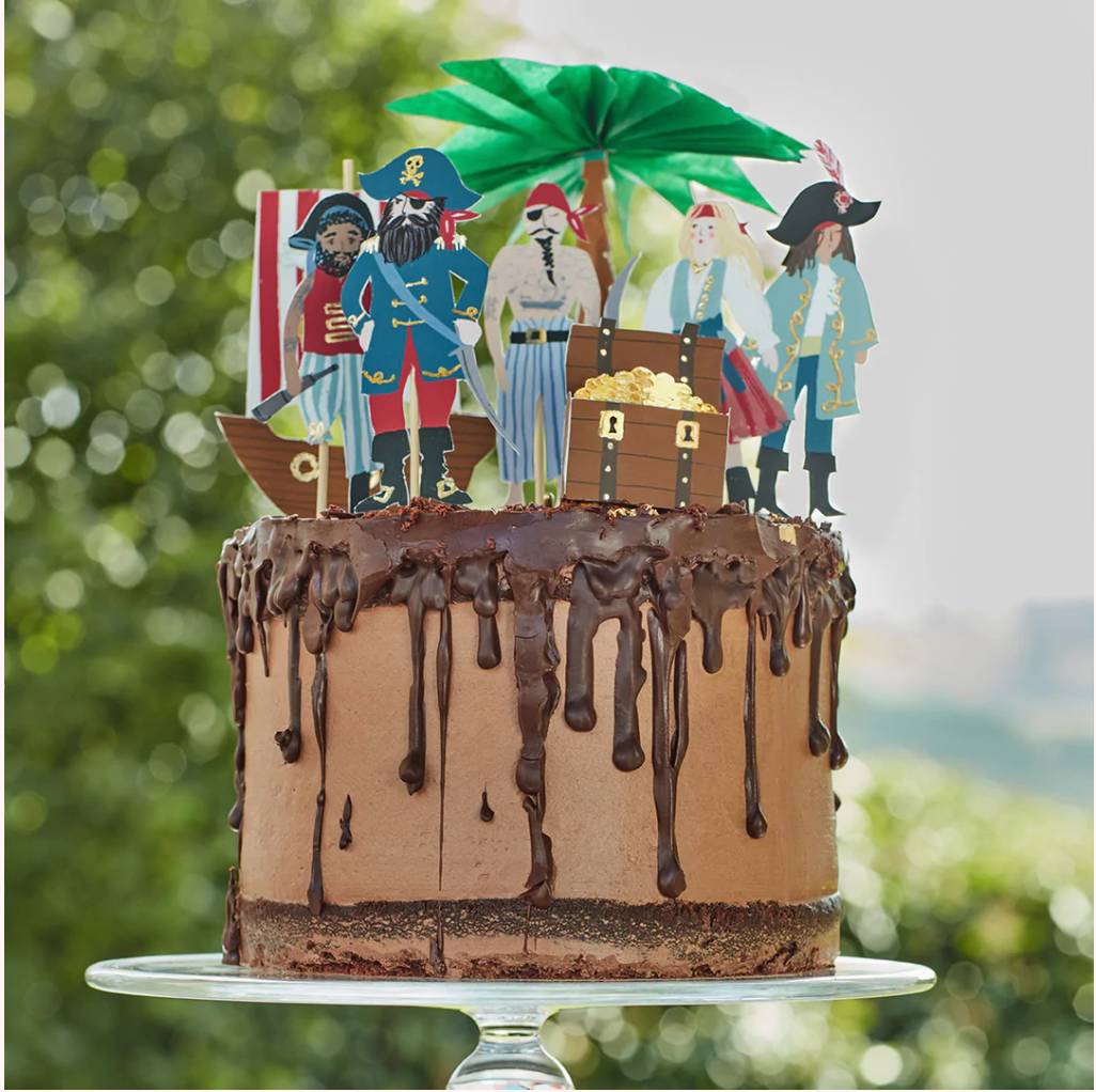 PIRAT - Cake Toppers sjørøver (x 7st) - fra Meri Meri