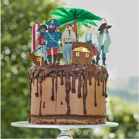PIRAT - Cake Toppers sjørøver (x 7st) - fra Meri Meri