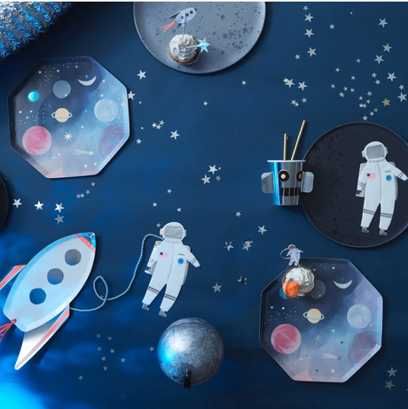 SPACE PAPPTALLERKEN 8 stk