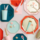 Kopper -  Dusty pink glass - fra Meri Meri