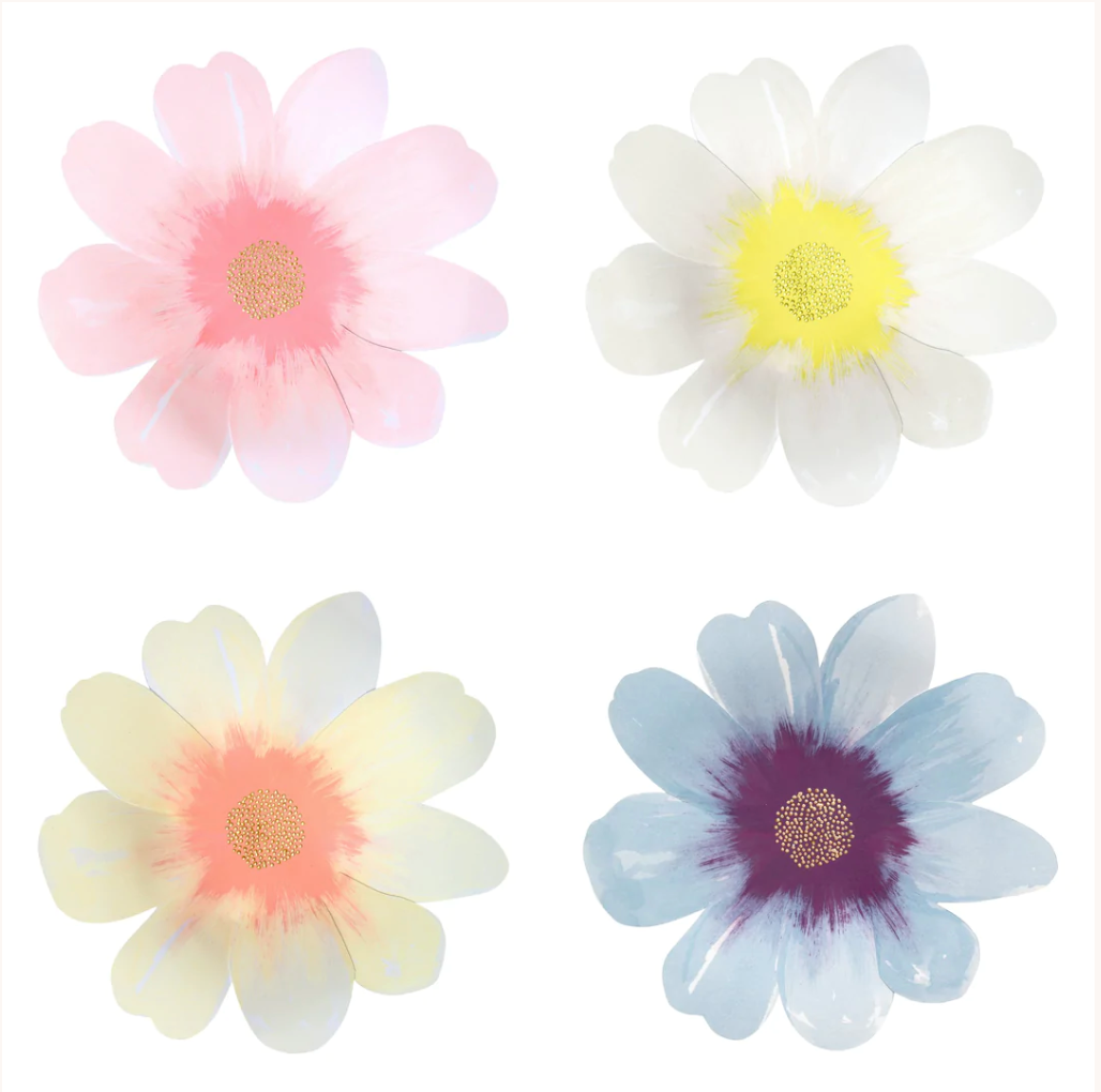 Flower Garden Large Plates (x 8)