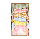 Gingham Hair Bows (x 6)