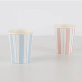 Ticking Stripe Cups (x 8)