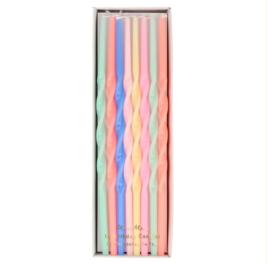 Mixed Twisted Long Candles (x 16)