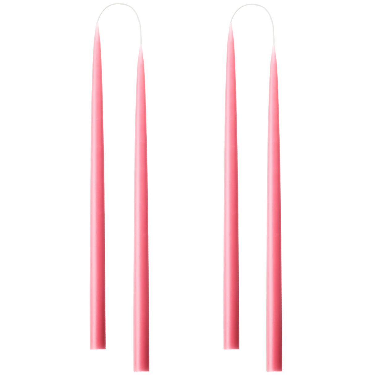 LYS FRA KUNSTINDUSTRIEN 35 CM - 2  STK PASTEL ROSA