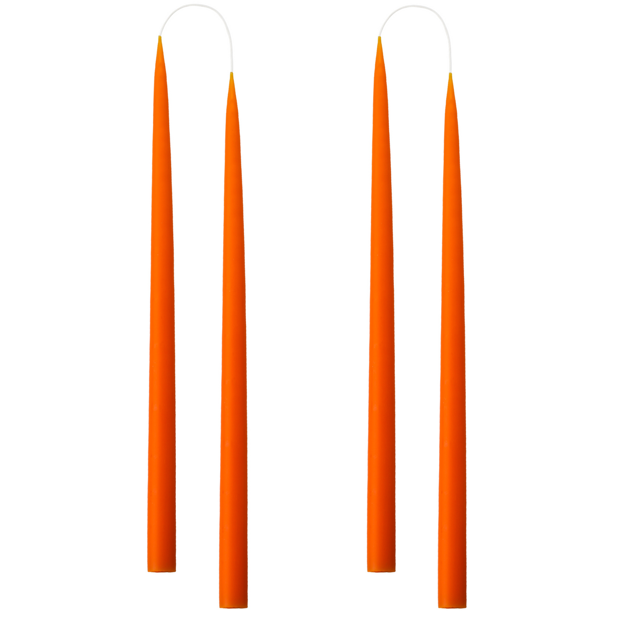 LYS FRA KUNSTINDUSTRIEN 35 CM - 2  STK ORANGE