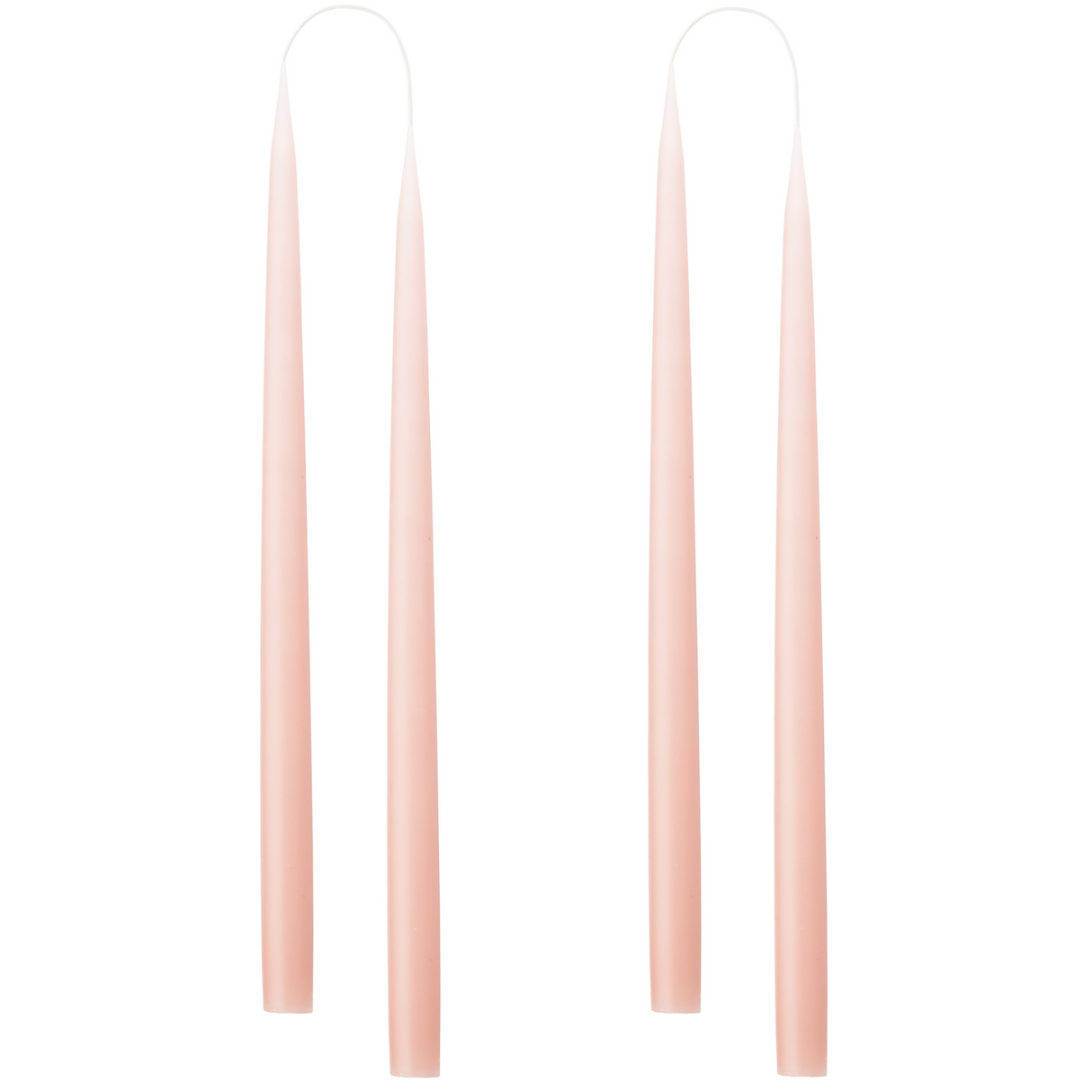 LYS FRA KUNSTINDUSTRIEN 35 CM - 2  STK OLD ROSE